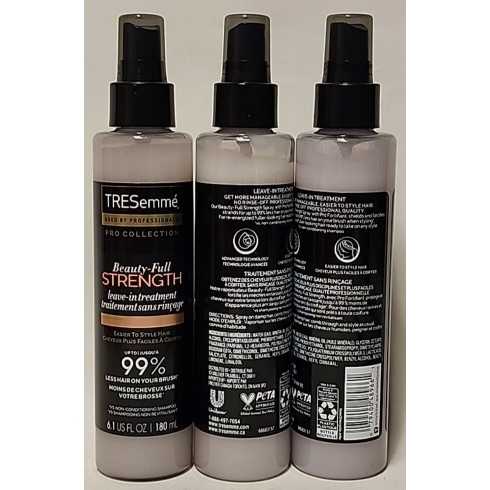 (3 Ct) Tresemme Professionals Pro Collection Beauty Full Strength Leave In 6.1oz